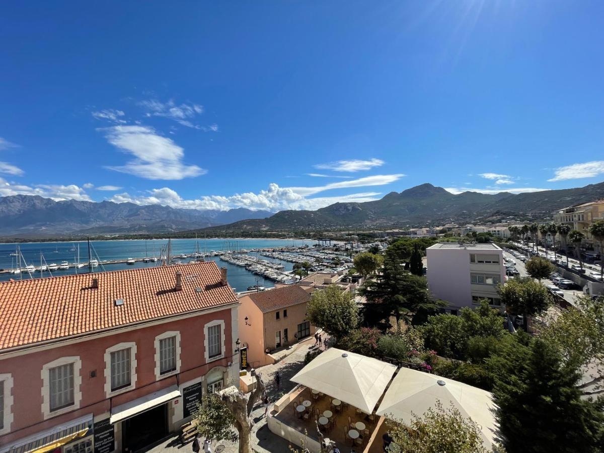 Calvi T2 Climatise, Wifi, Centre-Ville, A Proximite Plage, Commerces, Taxi & Gare, Vue Plage & Montagne Exterior foto